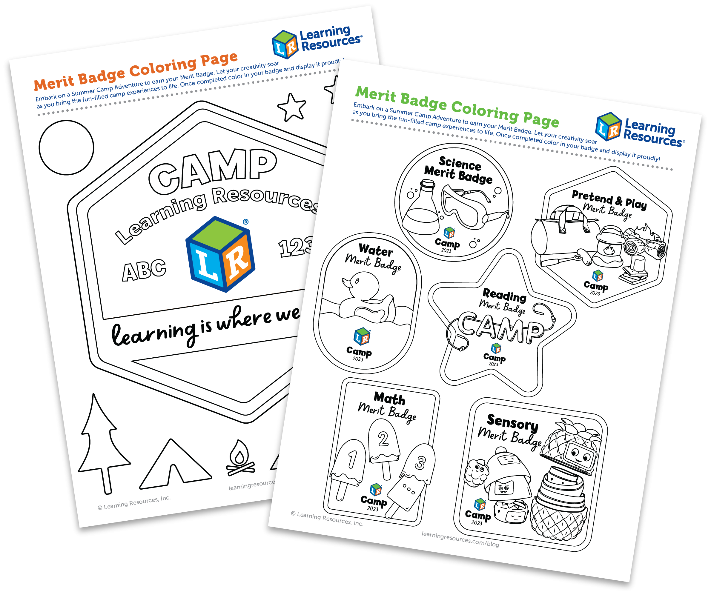 Camp Learning Resources Printable Merit Badges