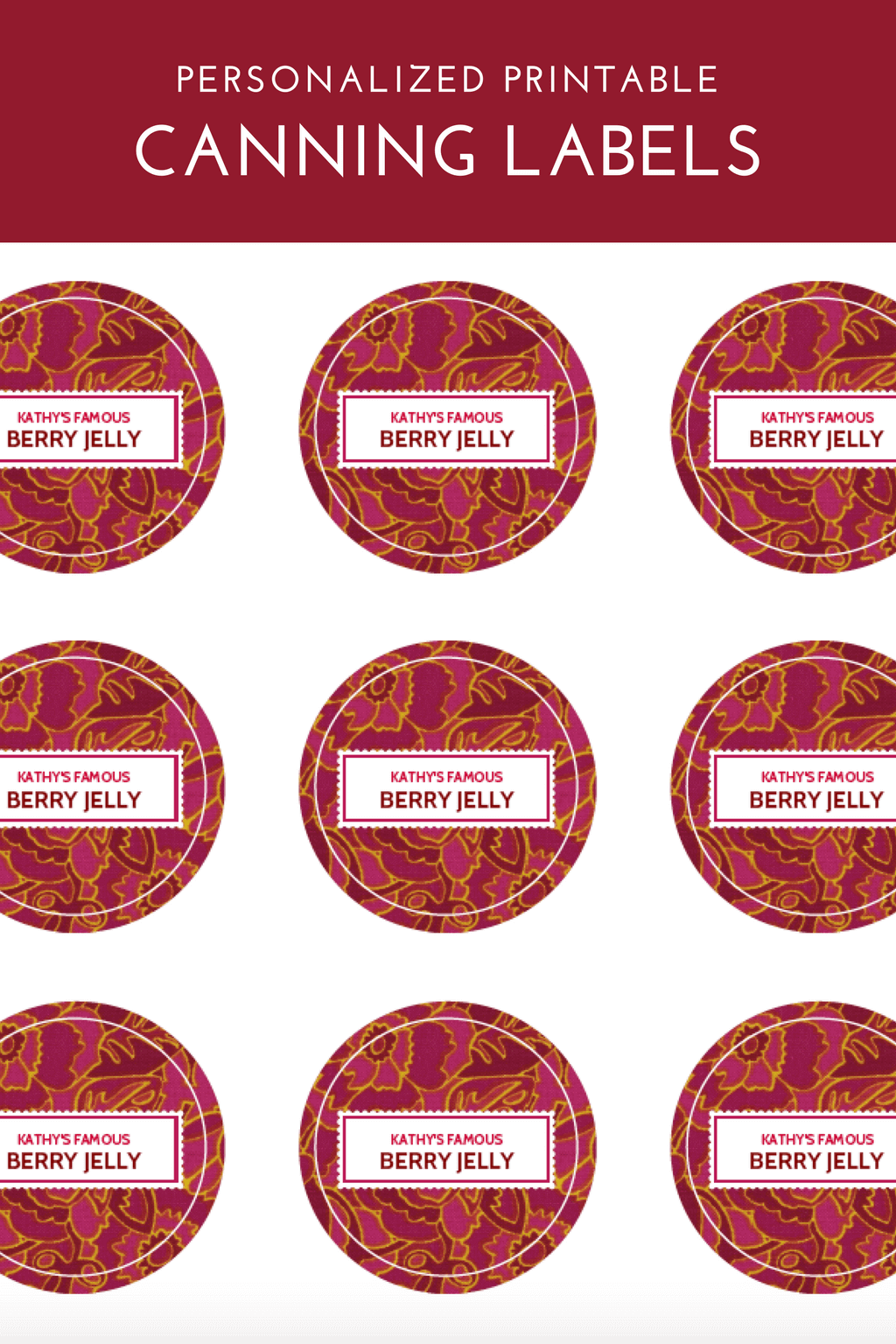 Canning Label Template In Five Cheery Colors Merriment Design Canning Label Template In Five Cheery Colors Merriment Design