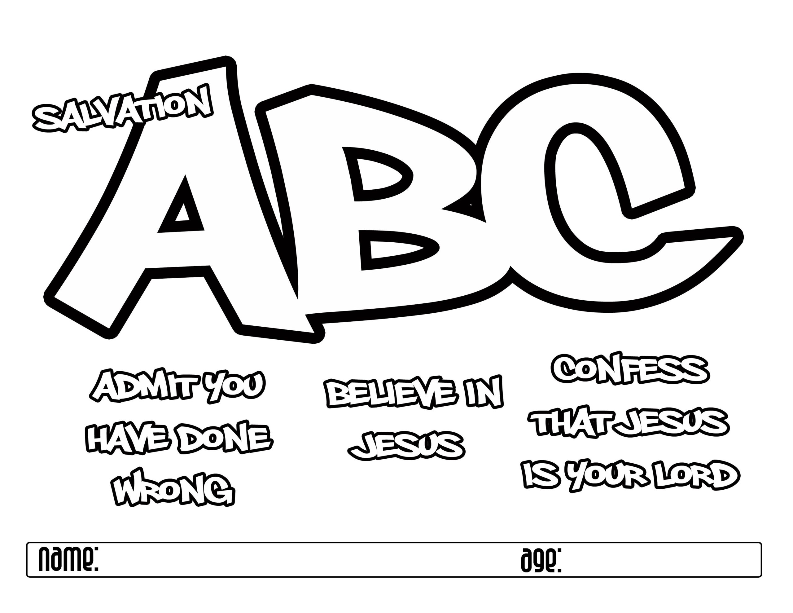 abc of salvation printable
