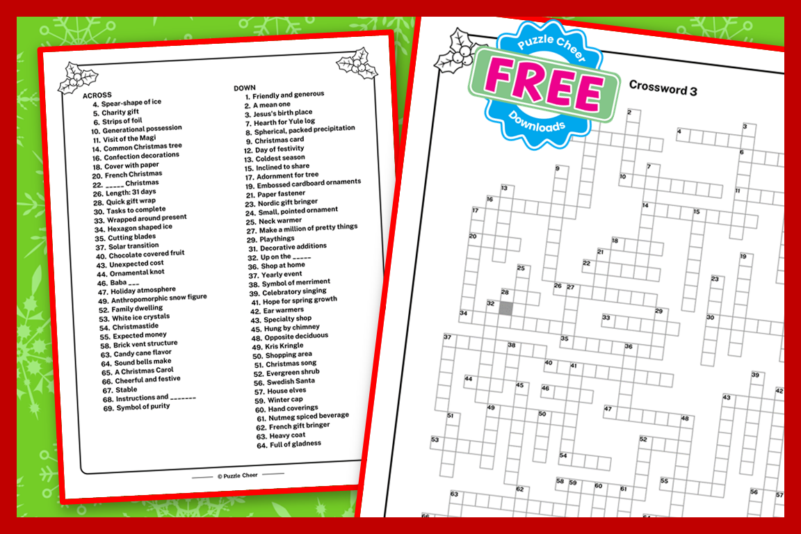 Christmas Crossword 3 From The Christmas Puzzle Book Puzzle Cheer Christmas Crossword 3 From The Christmas Puzzle Book Puzzle Cheer