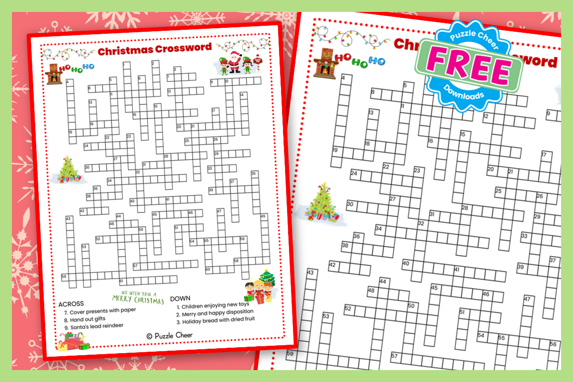 free printable christmas crosswords