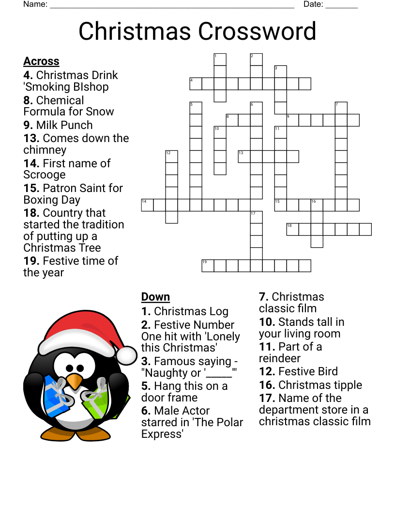 Christmas Crossword WordMint