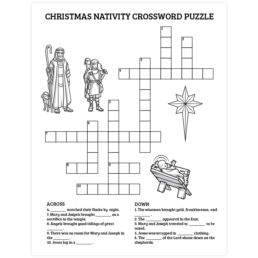 crosswords christmas printable crosswords christmas printable