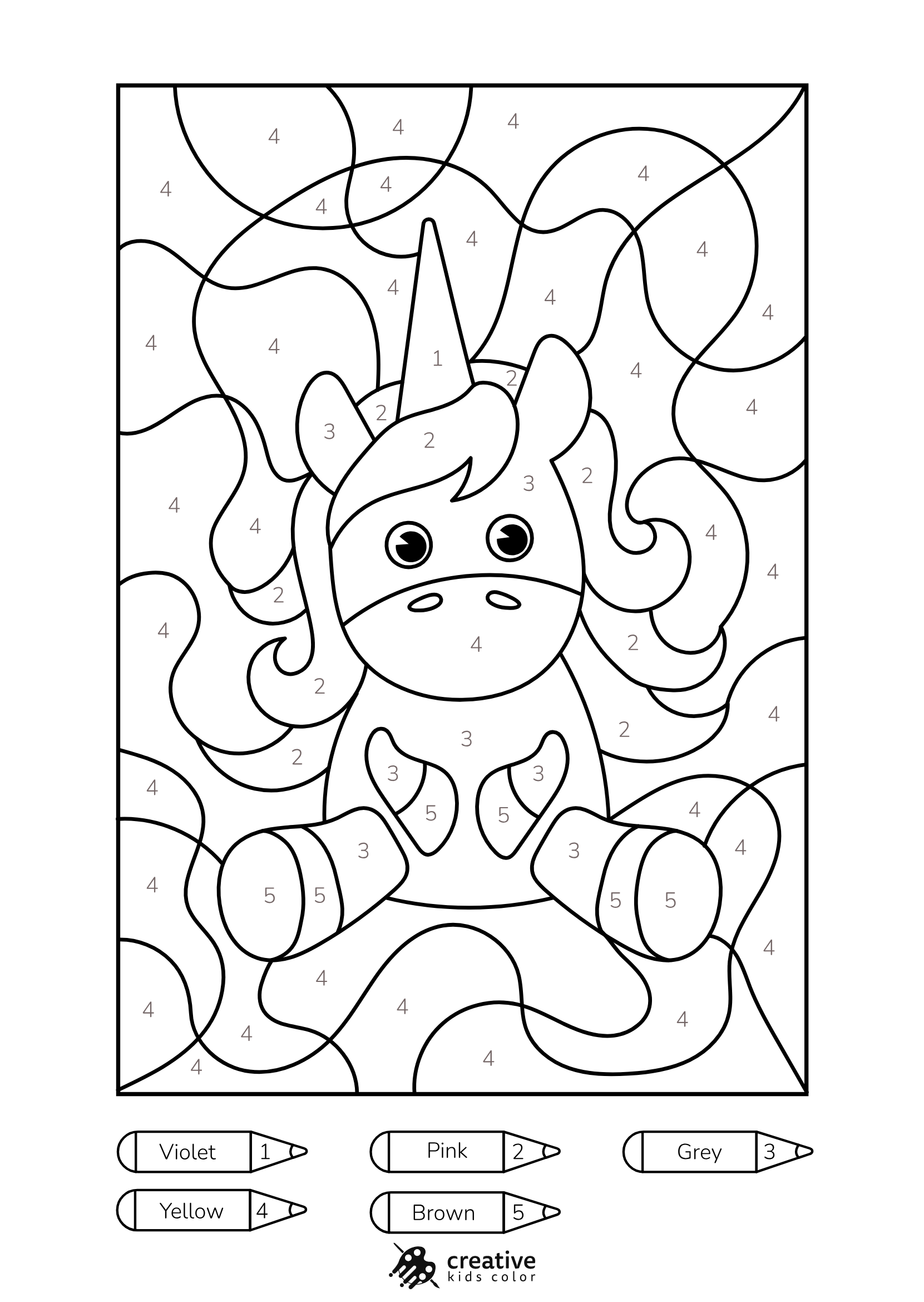 Color By Number Coloring Pages 50 Free Printable PDFs 