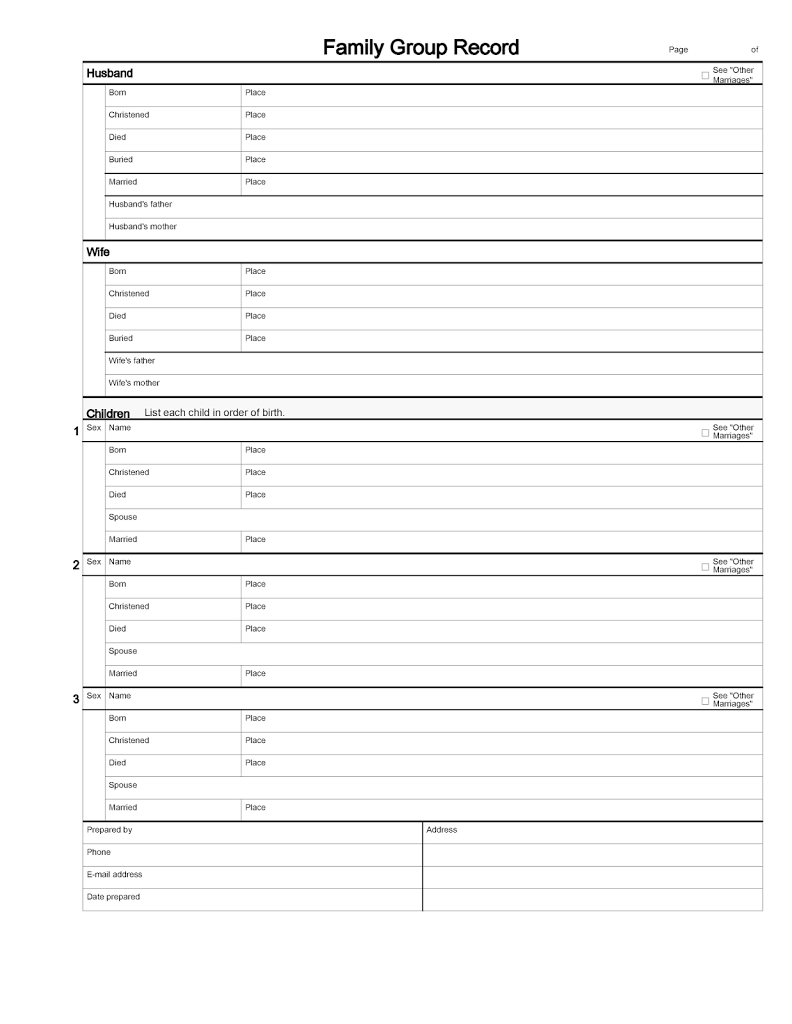 Cousin Connection Tip 3 The Family Group Sheet Global Family Reunion
