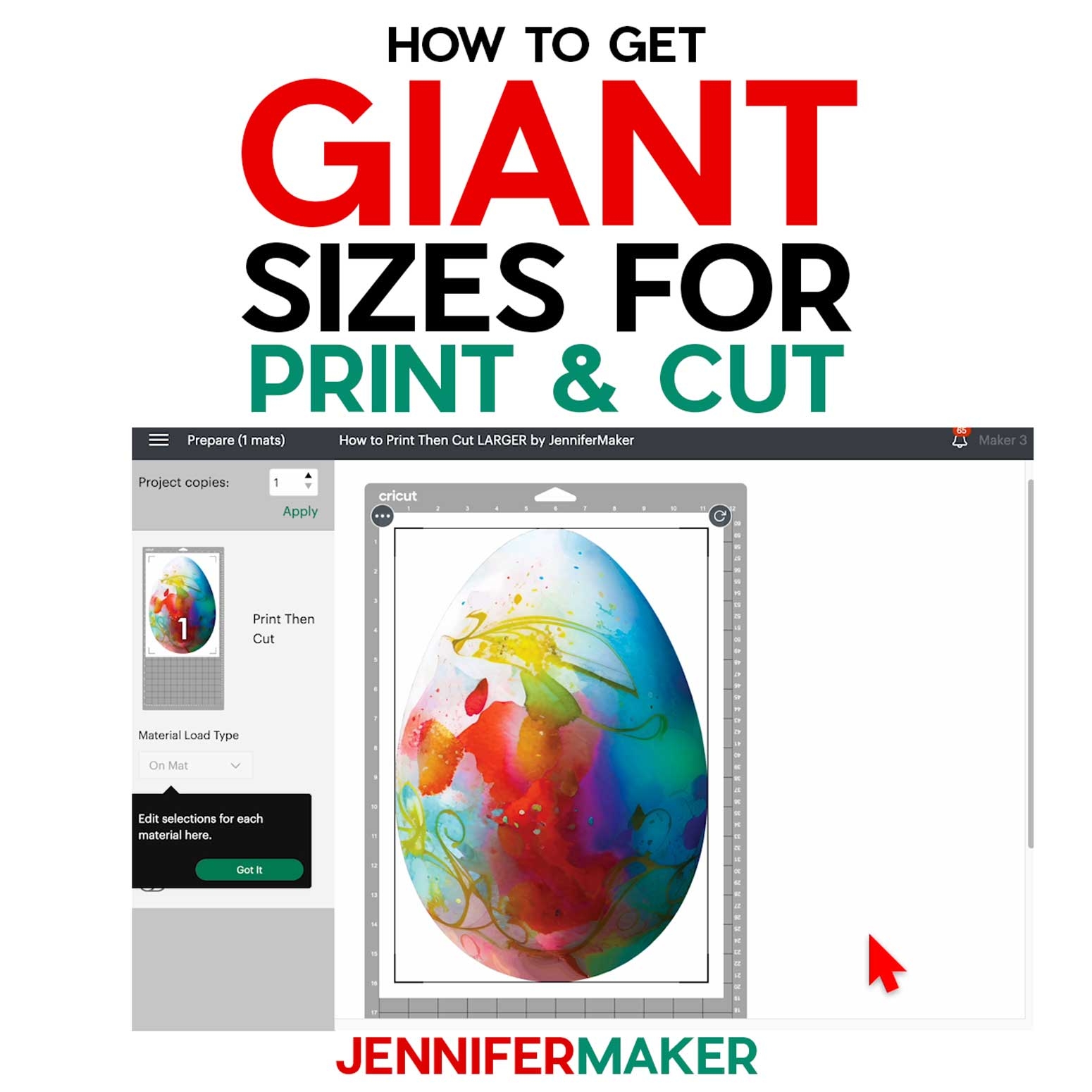 Cricut Print And Cut Size How To Print Full Pages Jennifer Maker
