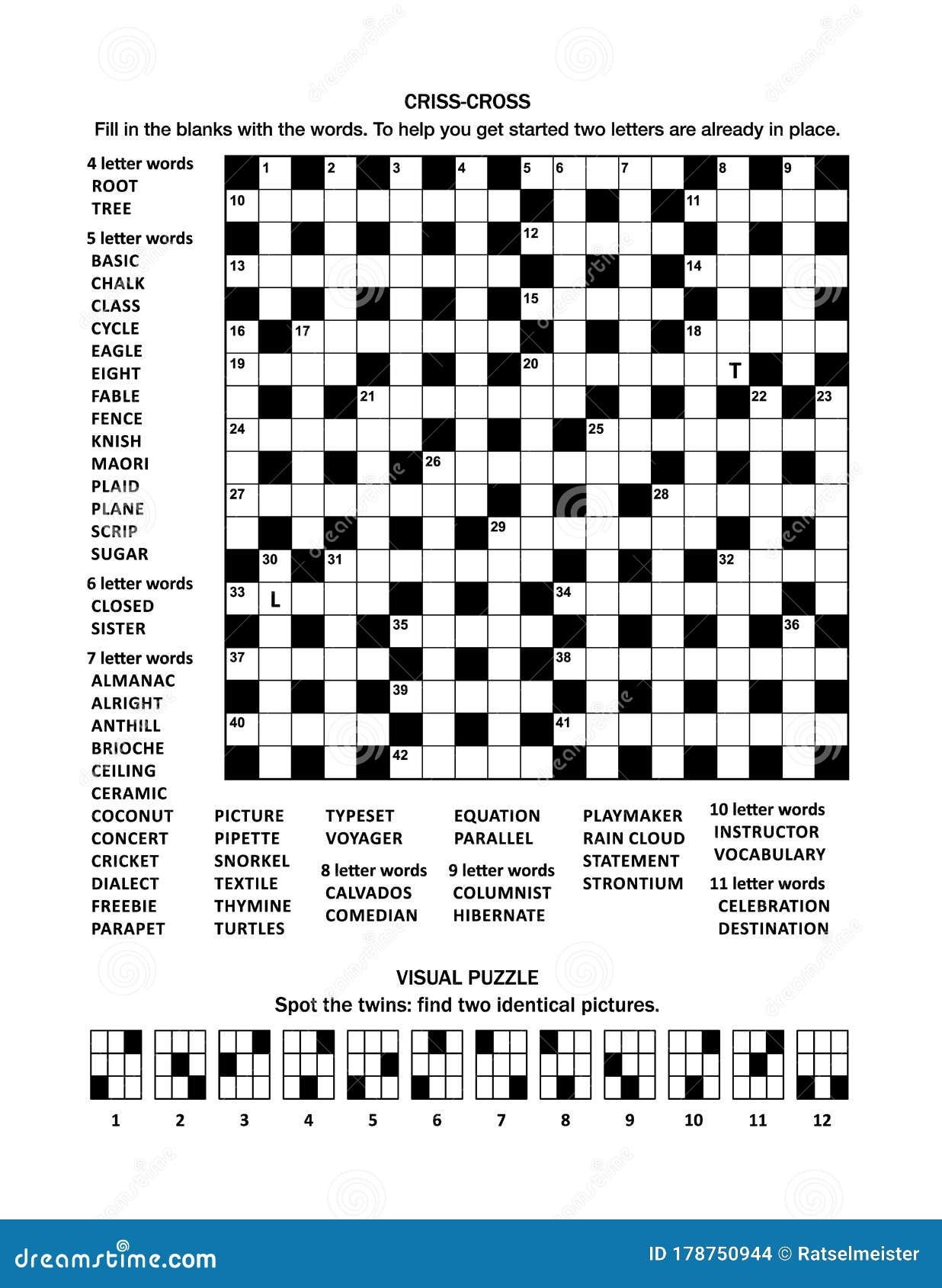 printable crossword fill in puzzles
