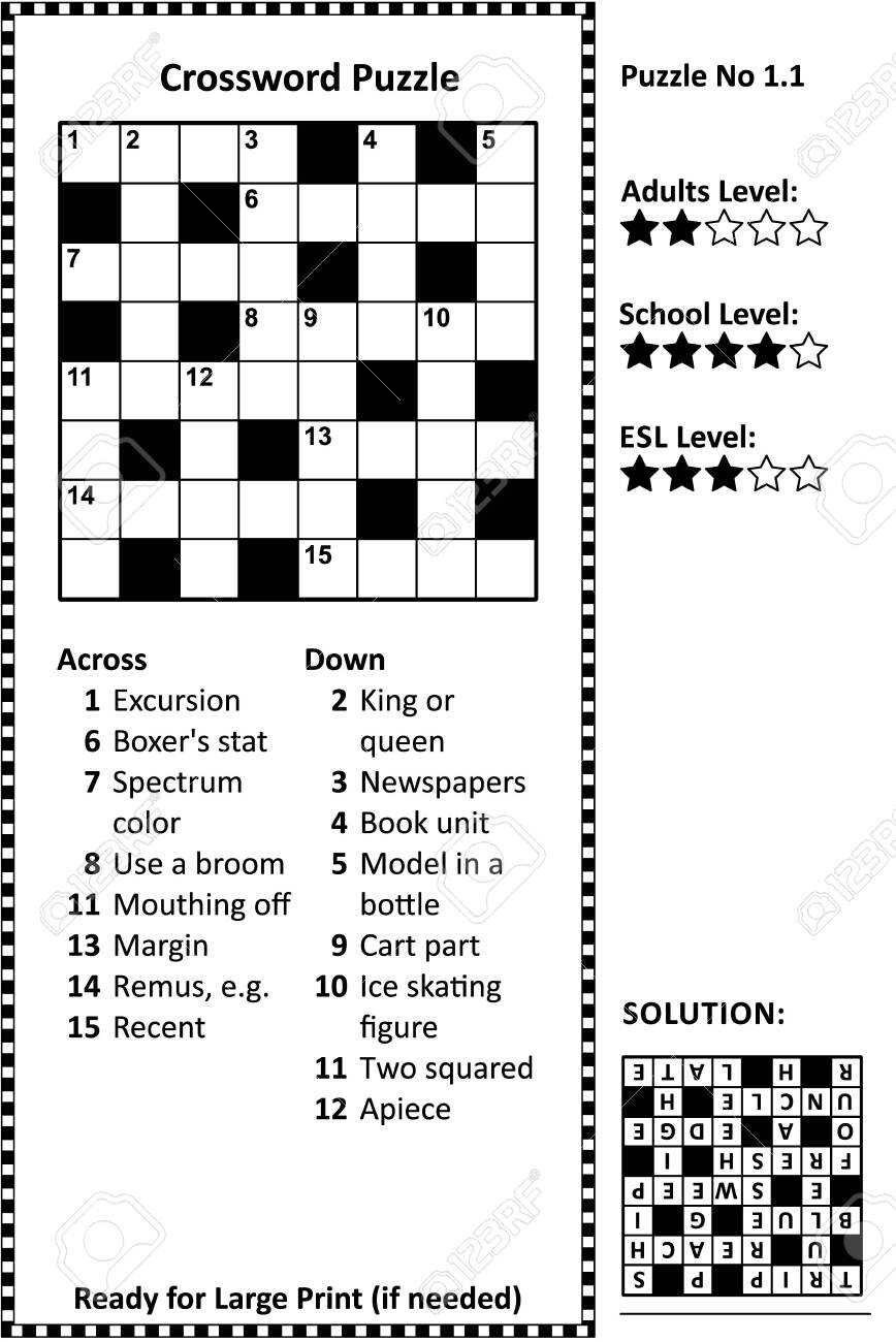 crossword puzzles printable medium difficulty