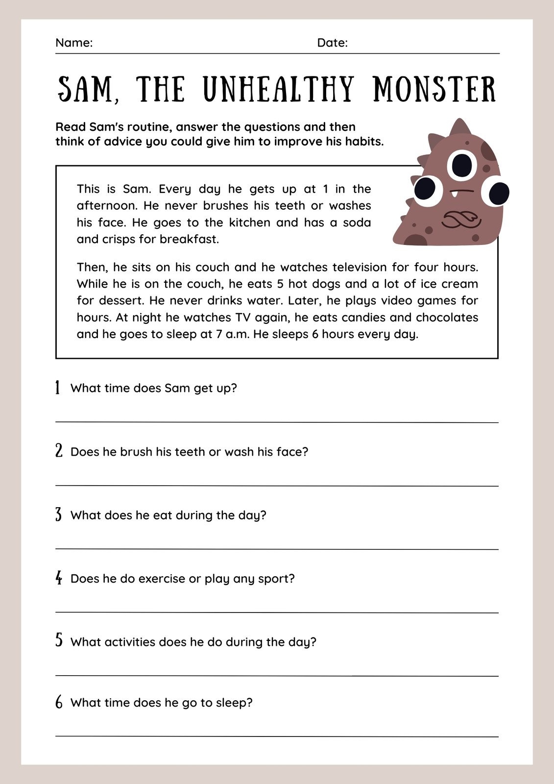 free printable reading comprehension worksheets grade 5