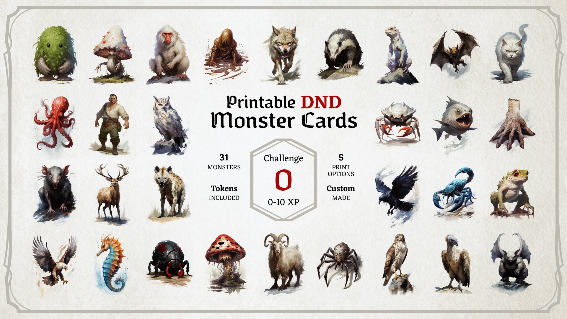 D D Monster Cards Challenge 0 Tokens Foldable Board Cards Custom Made High quality Cards Easy Digital Download Monster Manual Etsy D D Monster Cards Challenge 0 Tokens Foldable Board Cards Custom Made High quality Cards Easy Digital Download Monster Manual Etsy