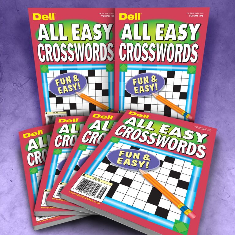 Dell Easy Crossword Puzzles Bundle 20 Penny Dell Bulk Puzzles