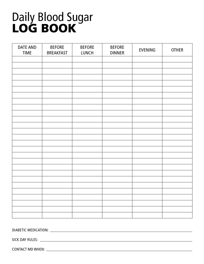 blood sugar diary printable blood sugar diary printable