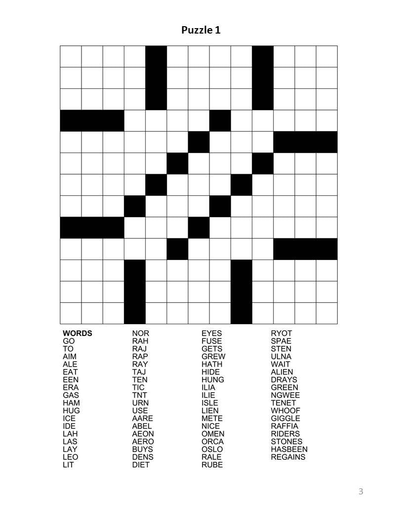 Digital Download 100 Printable Fill in Crossword Puzzles For Adults Large Print Easy To Read Word Fillin Games With Solutions Etsy Digital Download 100 Printable Fill in Crossword Puzzles For Adults Large Print Easy To Read Word Fillin Games With Solutions Etsy