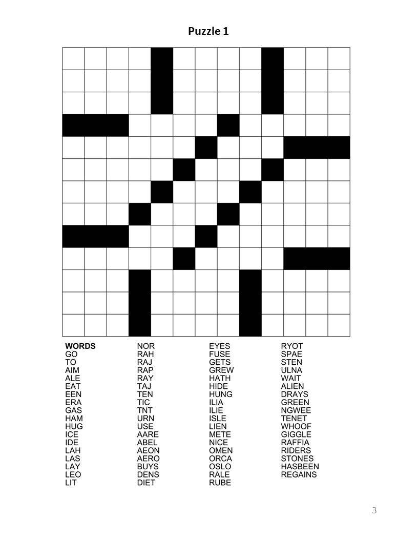 fill in crossword puzzles printable fill in crossword puzzles printable