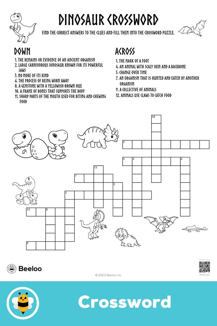 Dinosaur Crossword