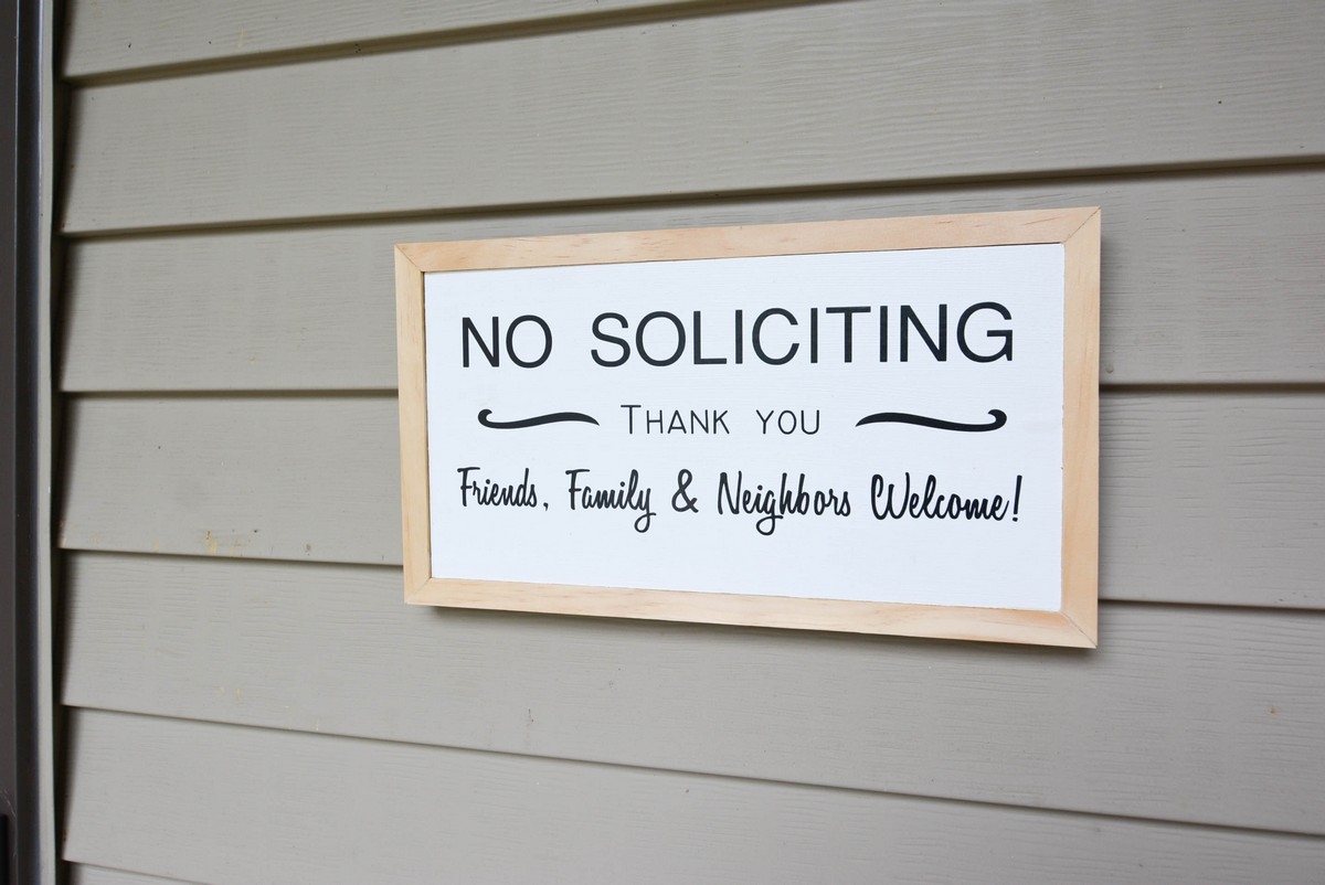 DIY No Soliciting Sign Free Template The Nomad Studio
