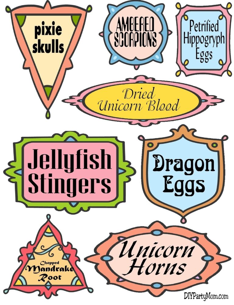 DIY Party Mom 23 Candy Potion Ideas And Harry Potter Potion Label Printables