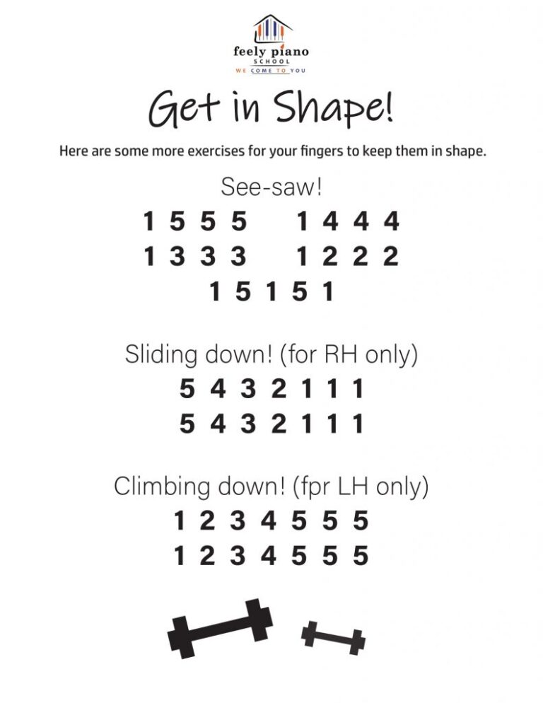 DIY Piano Sheets For Under 3 Feely Music