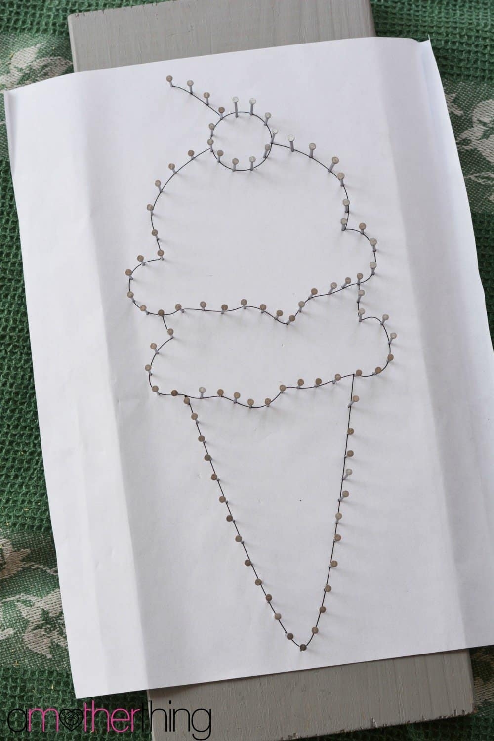 DIY String Art Ice Cream Cone With Template It s A Mother Thing