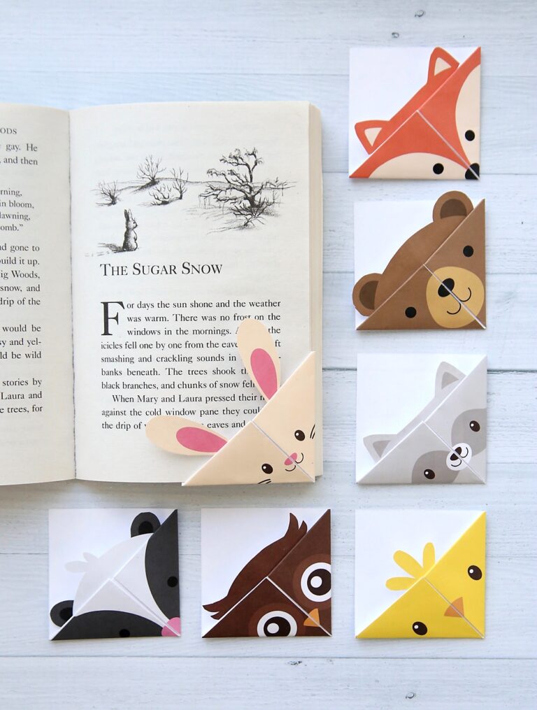 DIY Woodland Animals Origami Bookmarks print Fold It s Always Autumn