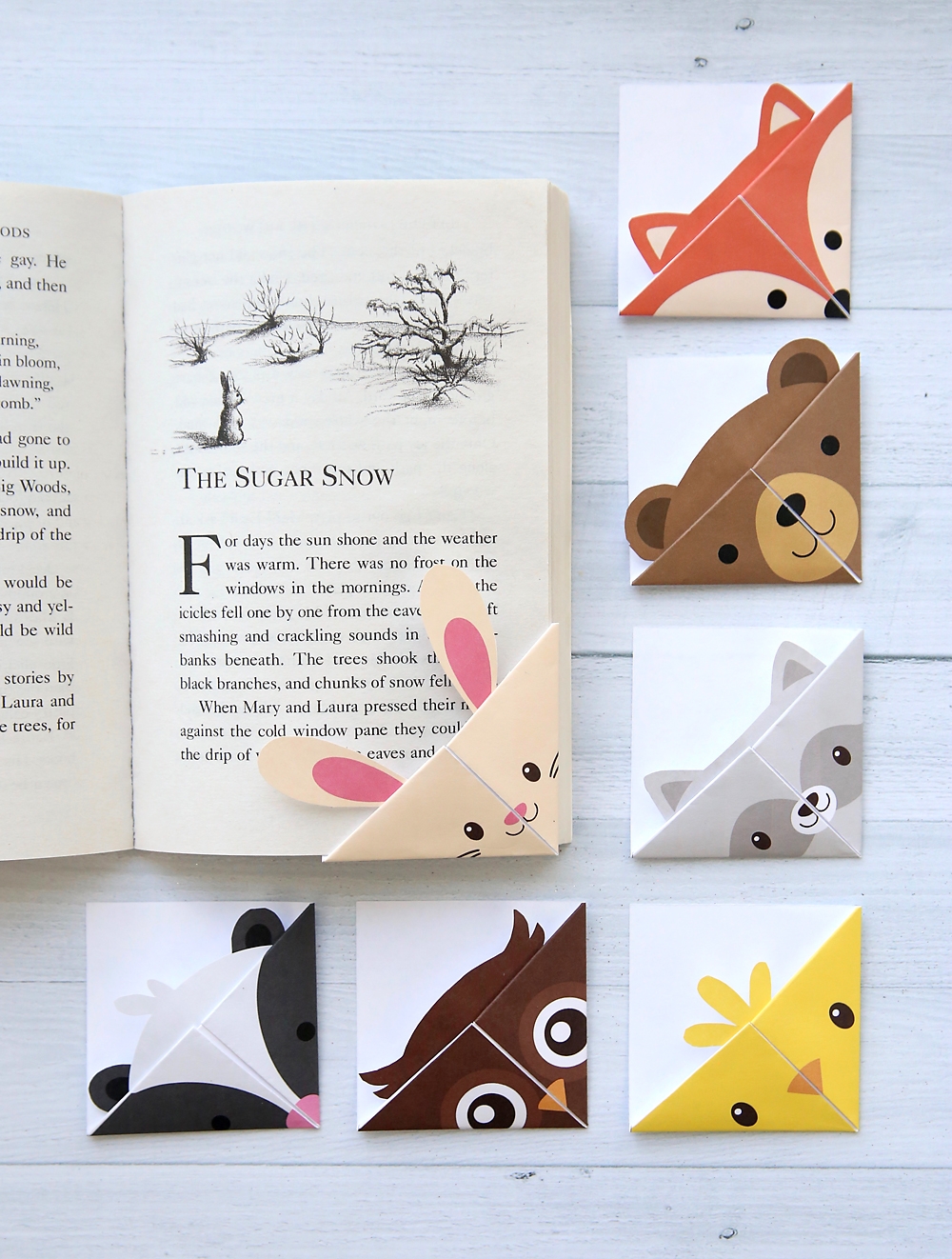 DIY Woodland Animals Origami Bookmarks print Fold It s Always Autumn
