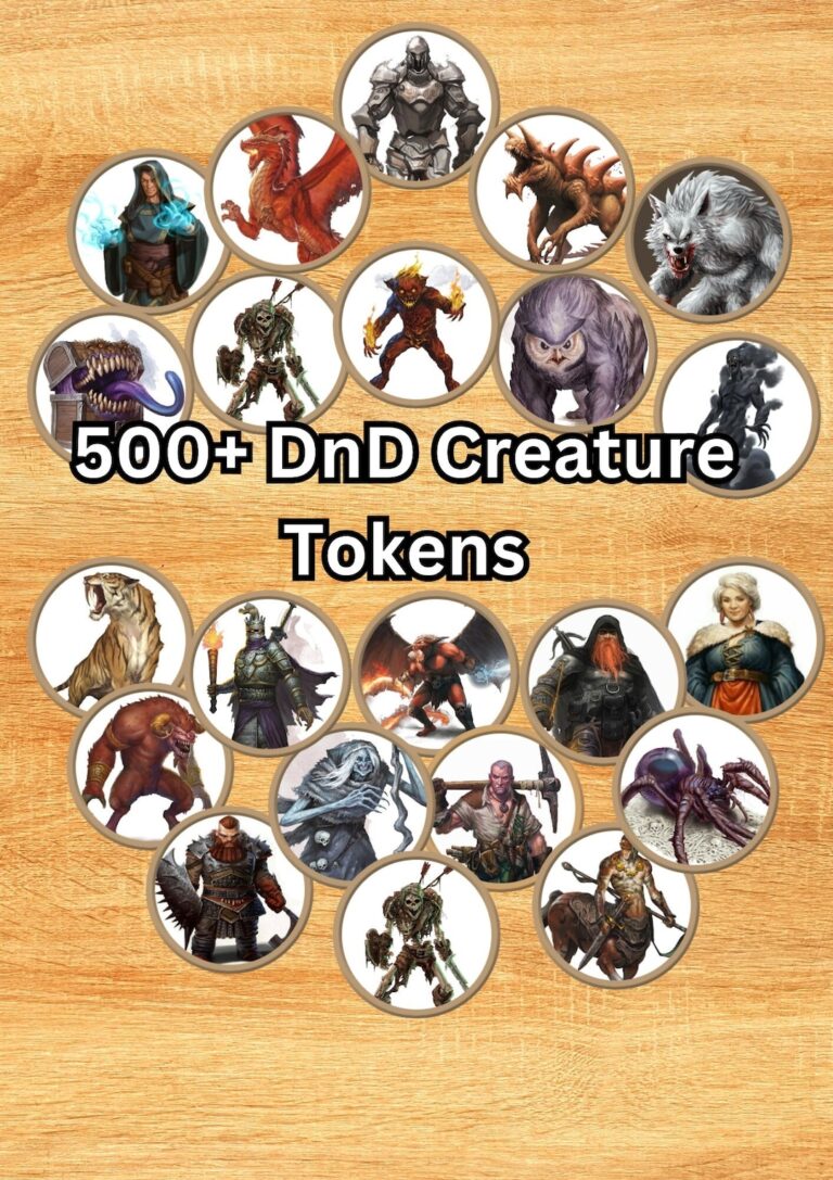 Dnd Creature Tokens 500 Printable Monster NPC Tokens roll20 Etsy
