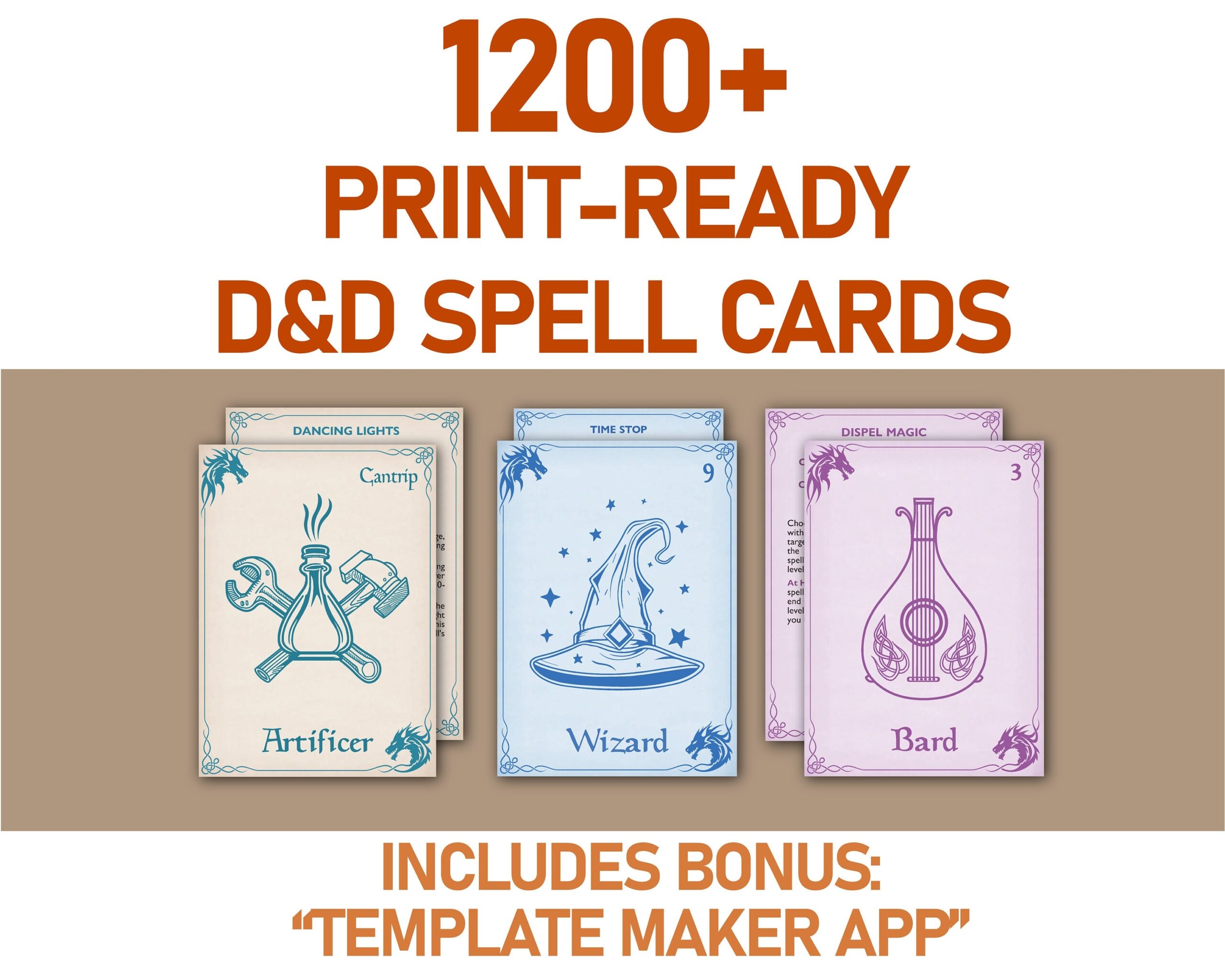 Dnd Spell Cards Digital Download Printable Dnd Spell Book Bundle Spell Cards Dnd Dungeons And Dragons Spell Cards Bundle Etsy