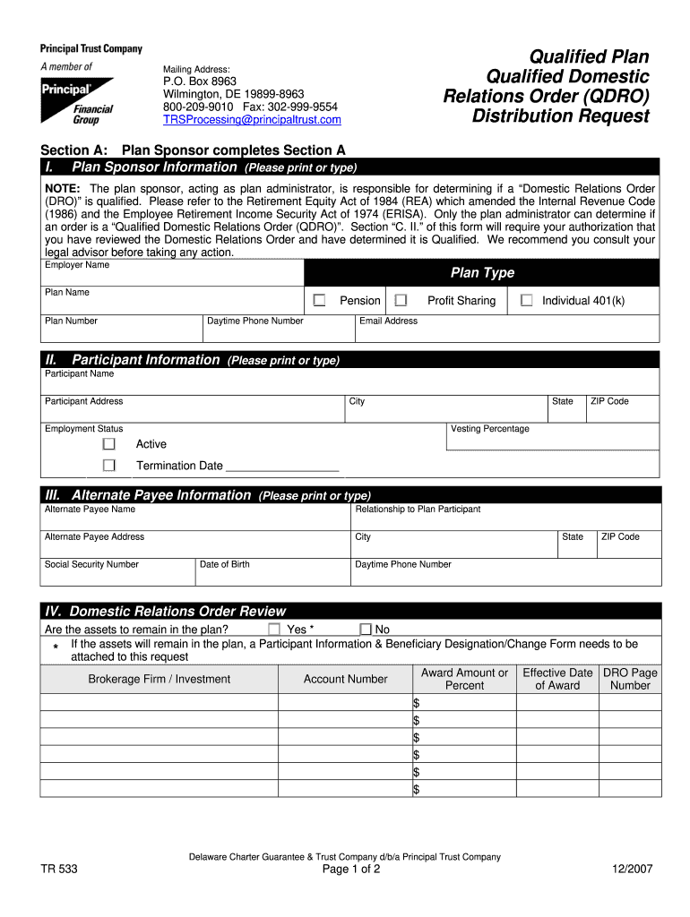 Do It Yourself Qdro Form Fill Out Sign Online DocHub