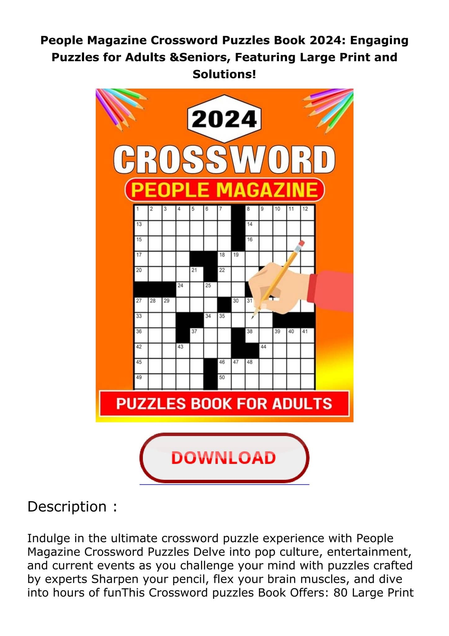 printable crossword puzzles from people magazine