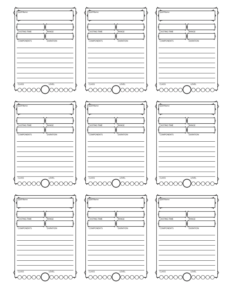 Downloadable Blank Printable D D 5e Character Sheets PDF 