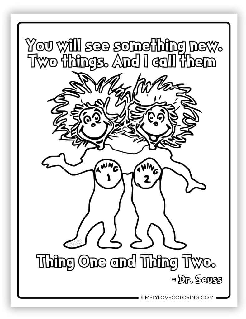 Dr Seuss Coloring Pages Free PDF Printables Simply Love Coloring