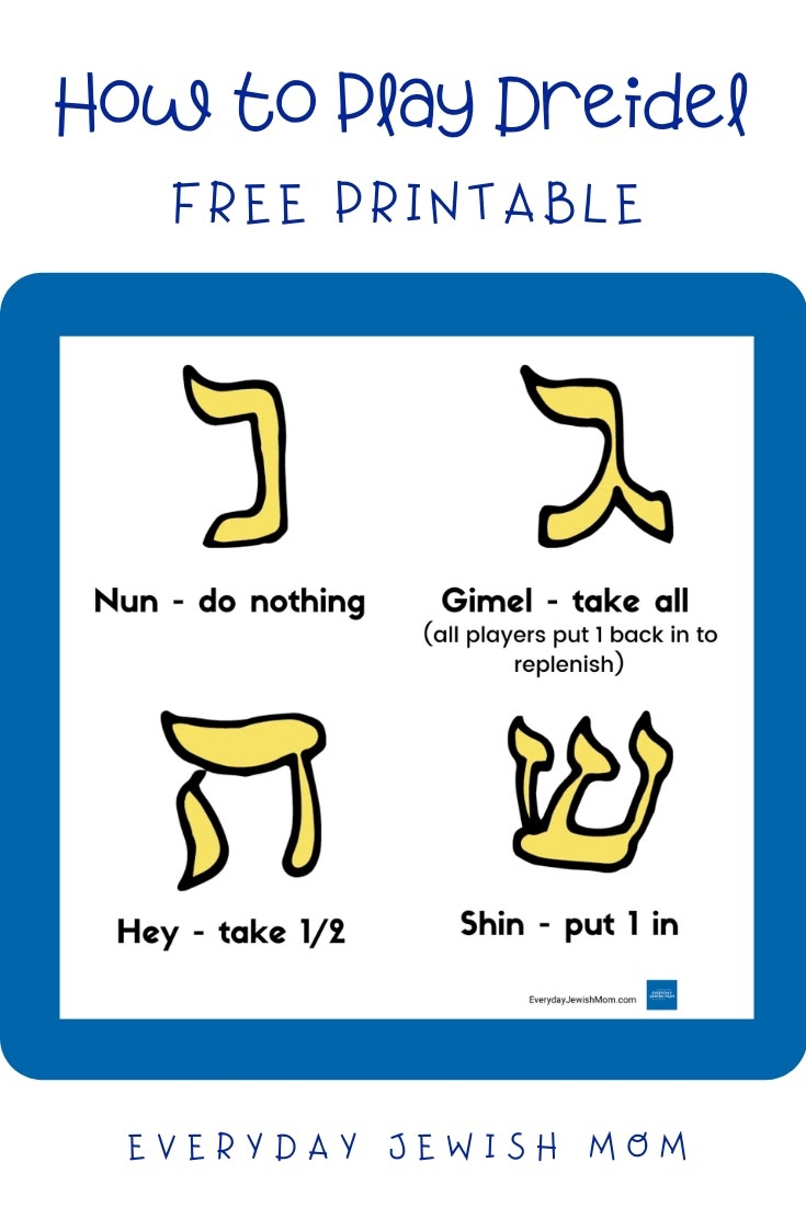DREIDEL INSTRUCTIONS PRINTABLE