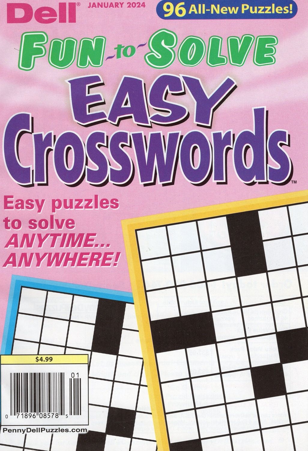 dell easy crossword puzzles printable