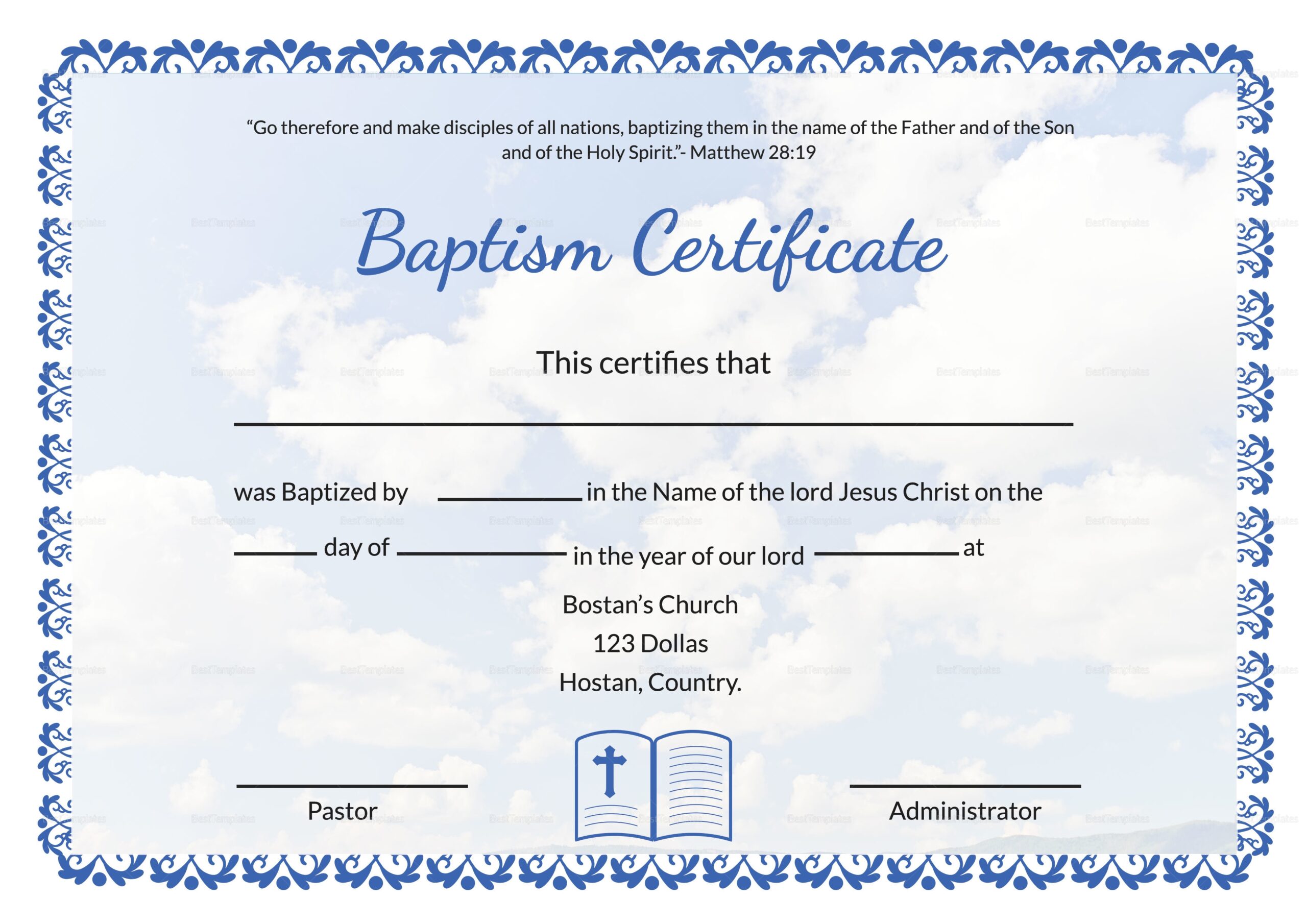 free printable baptism certificates free printable baptism certificates