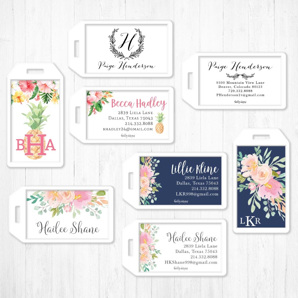 Editable DIY Luggage Tags For Adults Kids