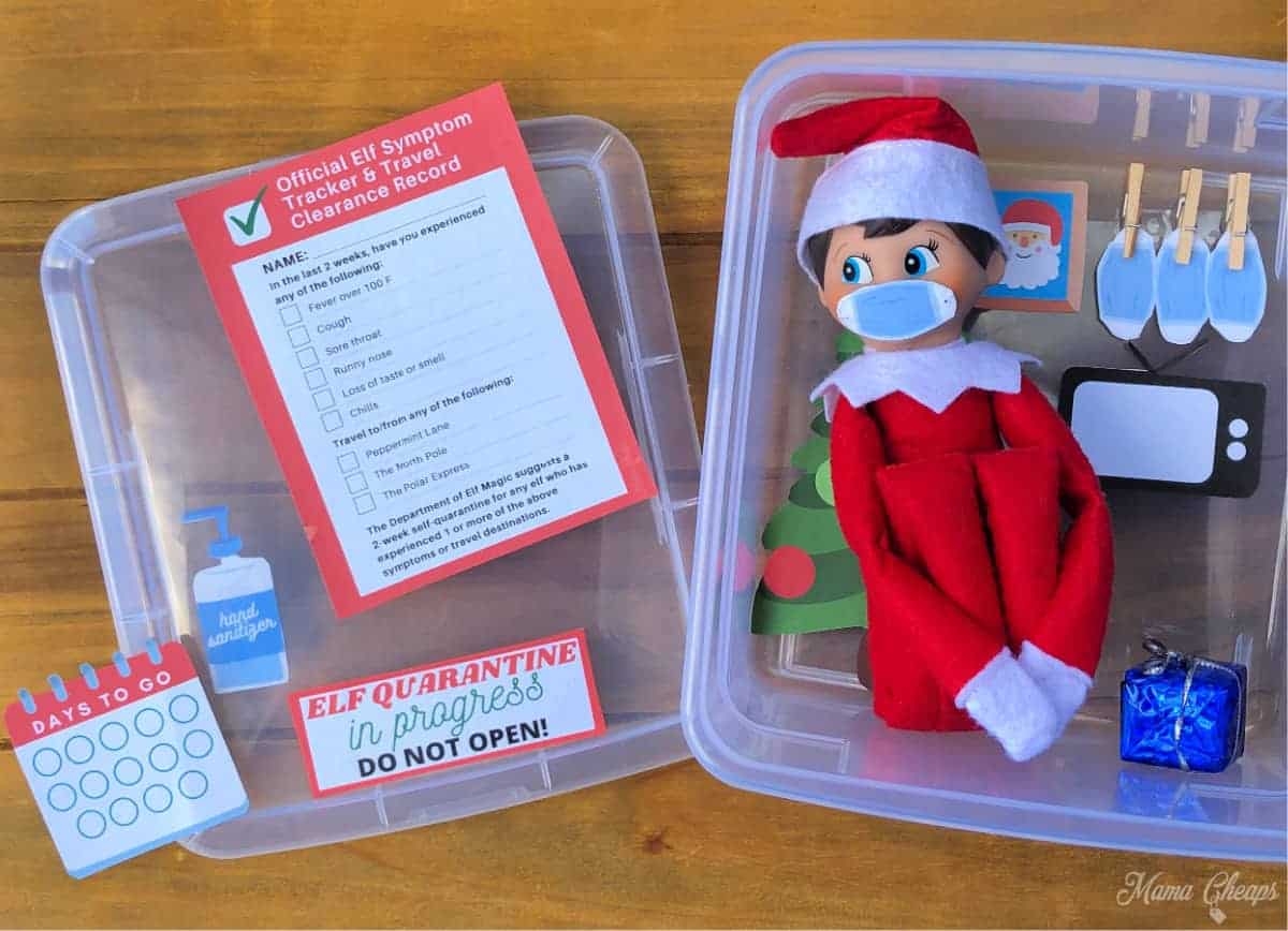 Elf On The Shelf Self Quarantine Printable Kit Mama Cheaps 