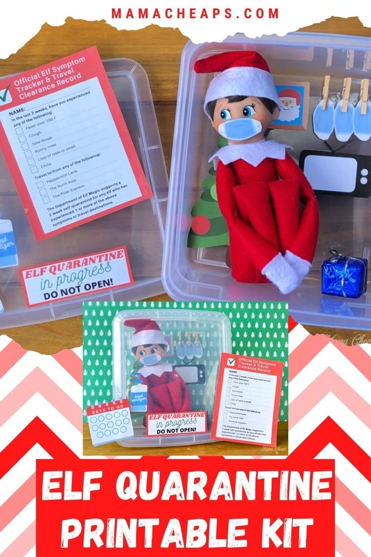 elf on the shelf quarantine printable
