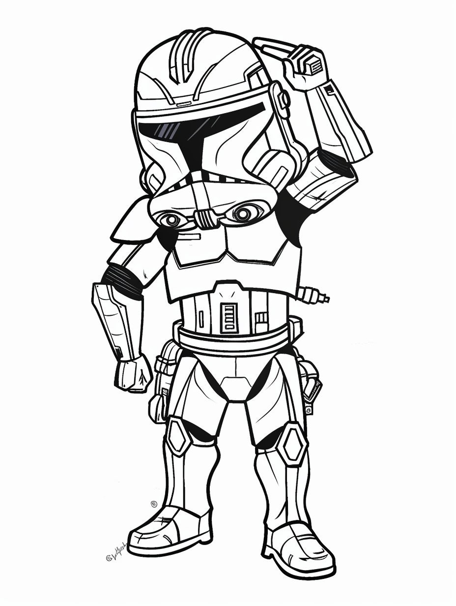 Embrace The Cuteness Of The Clone Wars Over 200 Chibi Star Wars Clone Wars Coloring Pages Printable Digital Download Etsy Norway