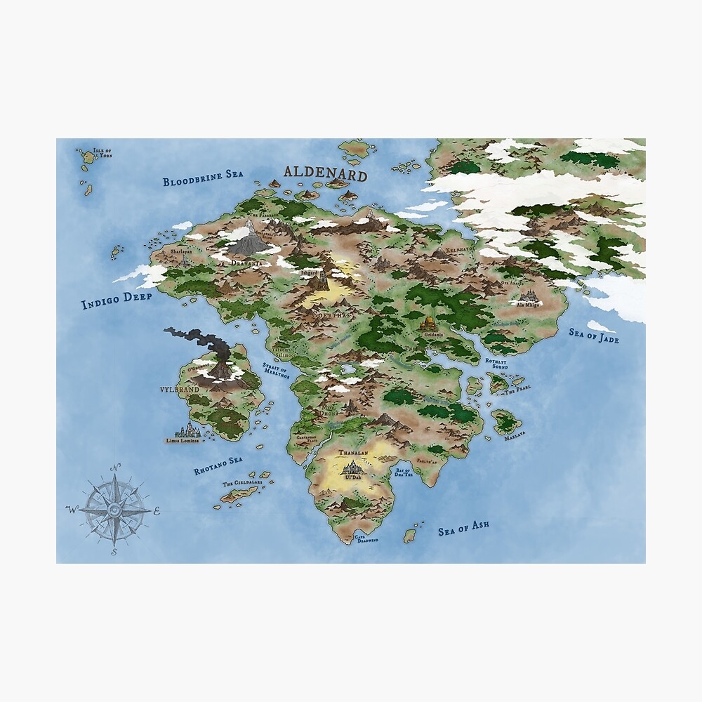 EORZEA MAP From FINAL FANTASY XIV ONLINE A Realm Reborn Photographic Print For Sale By NerdyMaps Redbubble