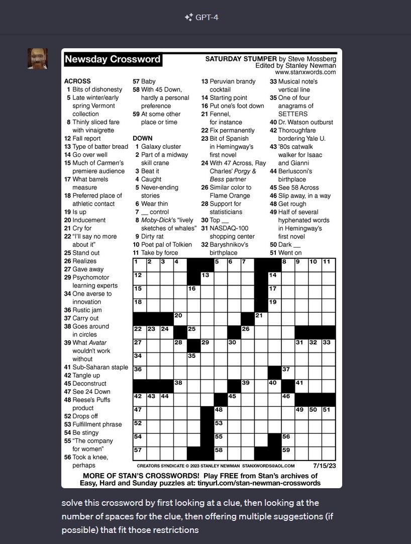 Ethan Mollick On X Forget The Turing Test I Found A Task That Hits Human Strong Points LLM Weak Ones Crossword Puzzles Between The Facts That LLM vision Is Blurry It