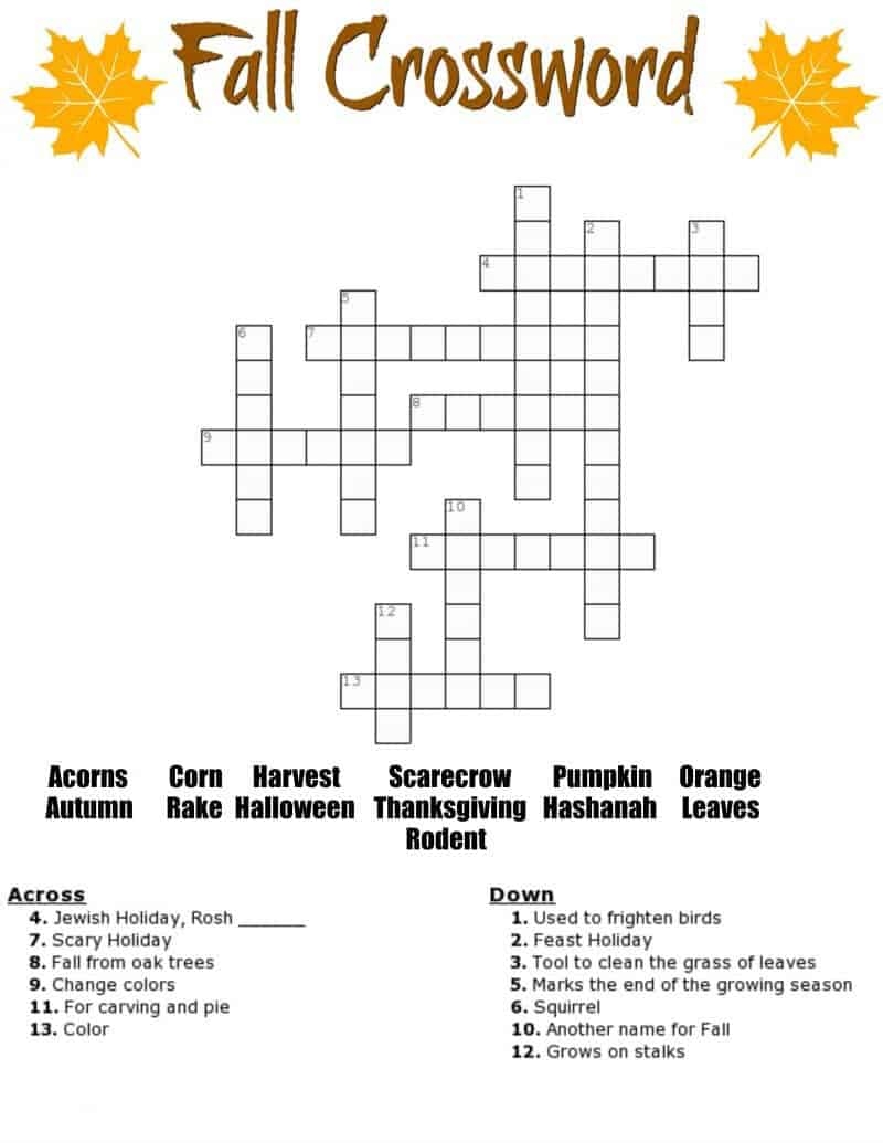 crossword with word bank printable crossword with word bank printable