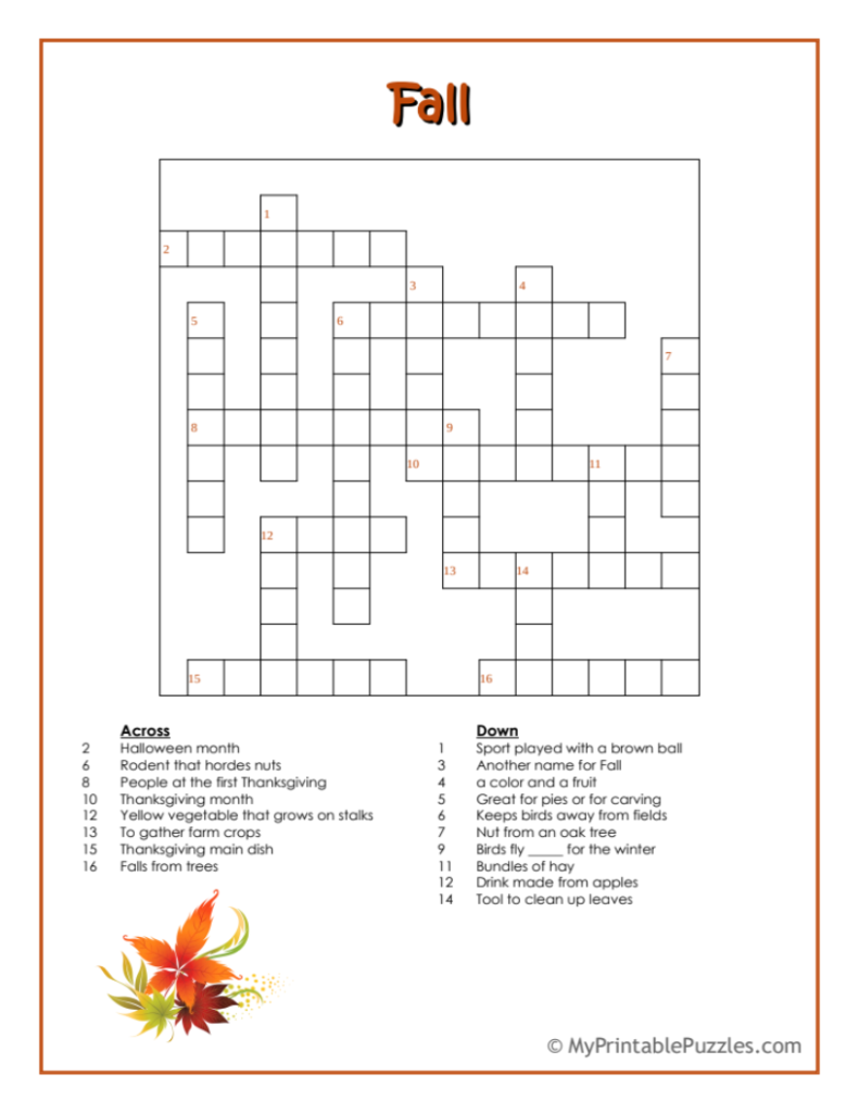 printable crosswords for adults