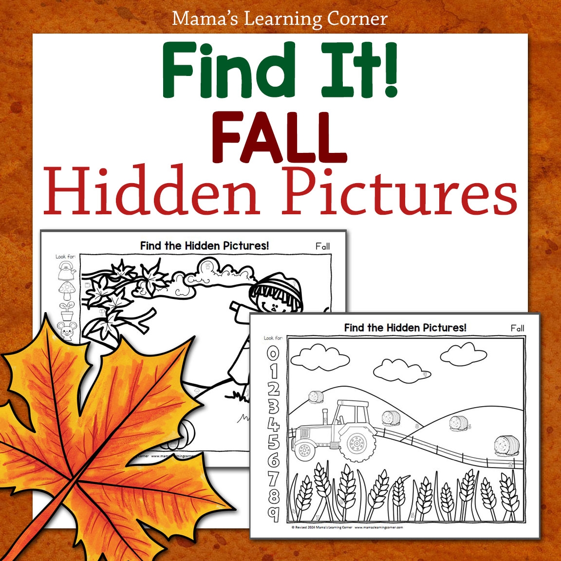 Fall Hidden Picture Worksheets Mamas Learning Corner