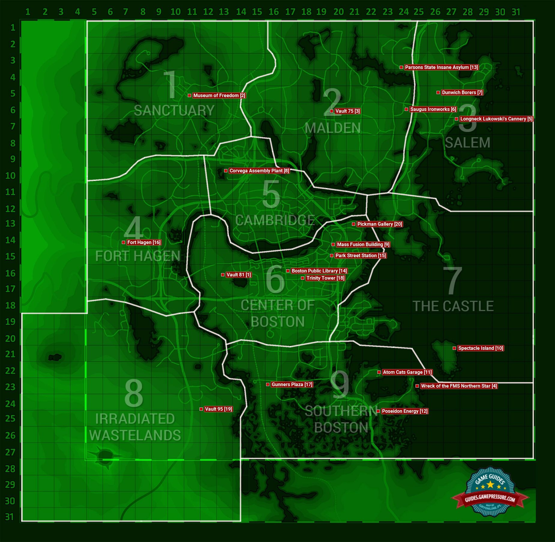 Fallout 4 All Bobbleheads Map Gamepressure