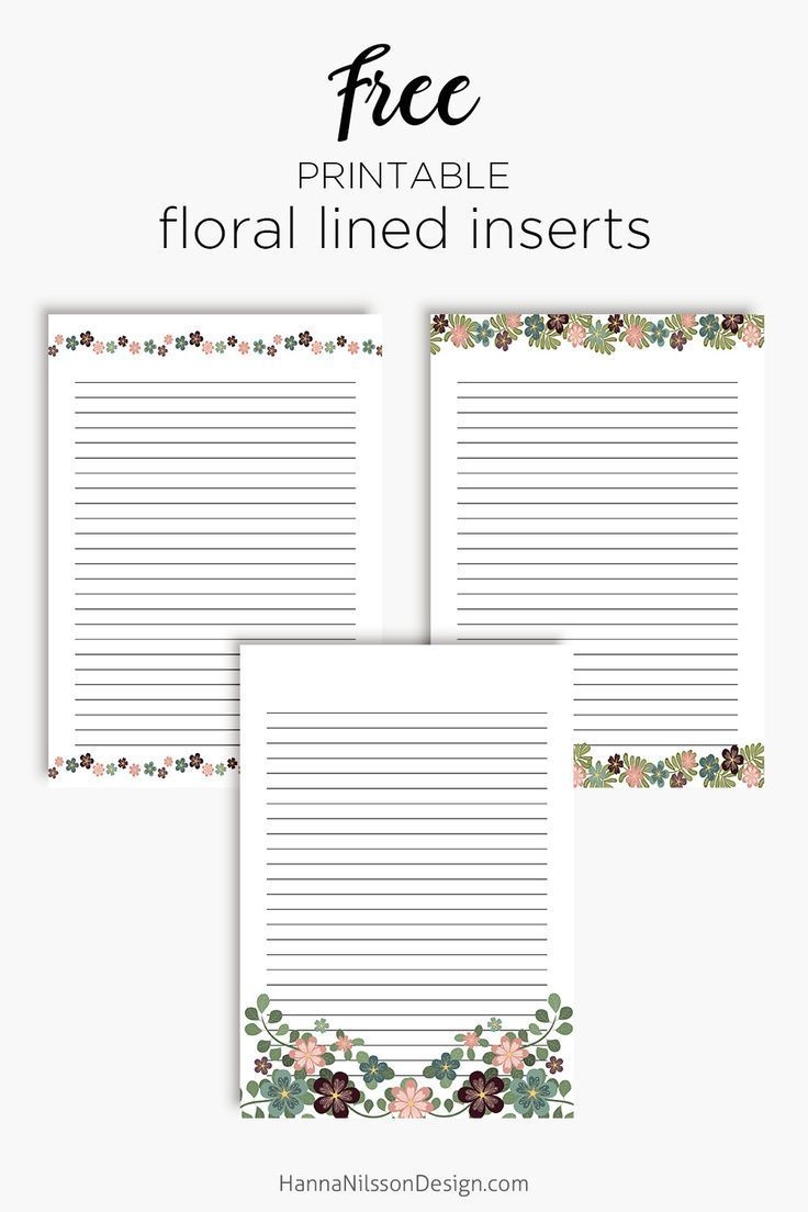 Fancy Floral Lined Planner Printable