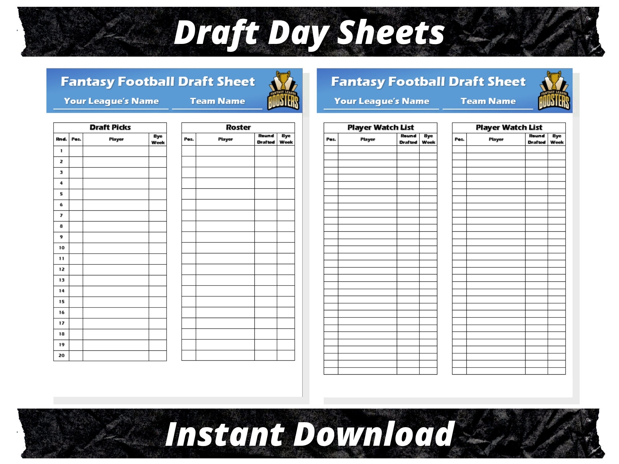 Fantasy Football Draft Sheets 2025 Season Microsoft Word Instant Download Customizable Etsy Fantasy Football Draft Sheets 2025 Season Microsoft Word Instant Download Customizable Etsy