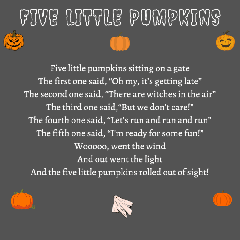 Five Little Pumpkins Printable Lyrics Origins And Video