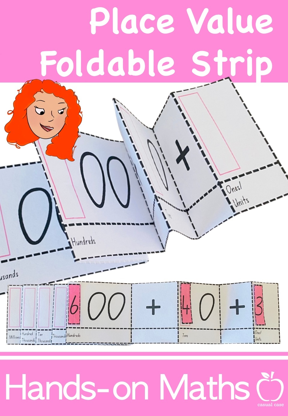 place value strips printable