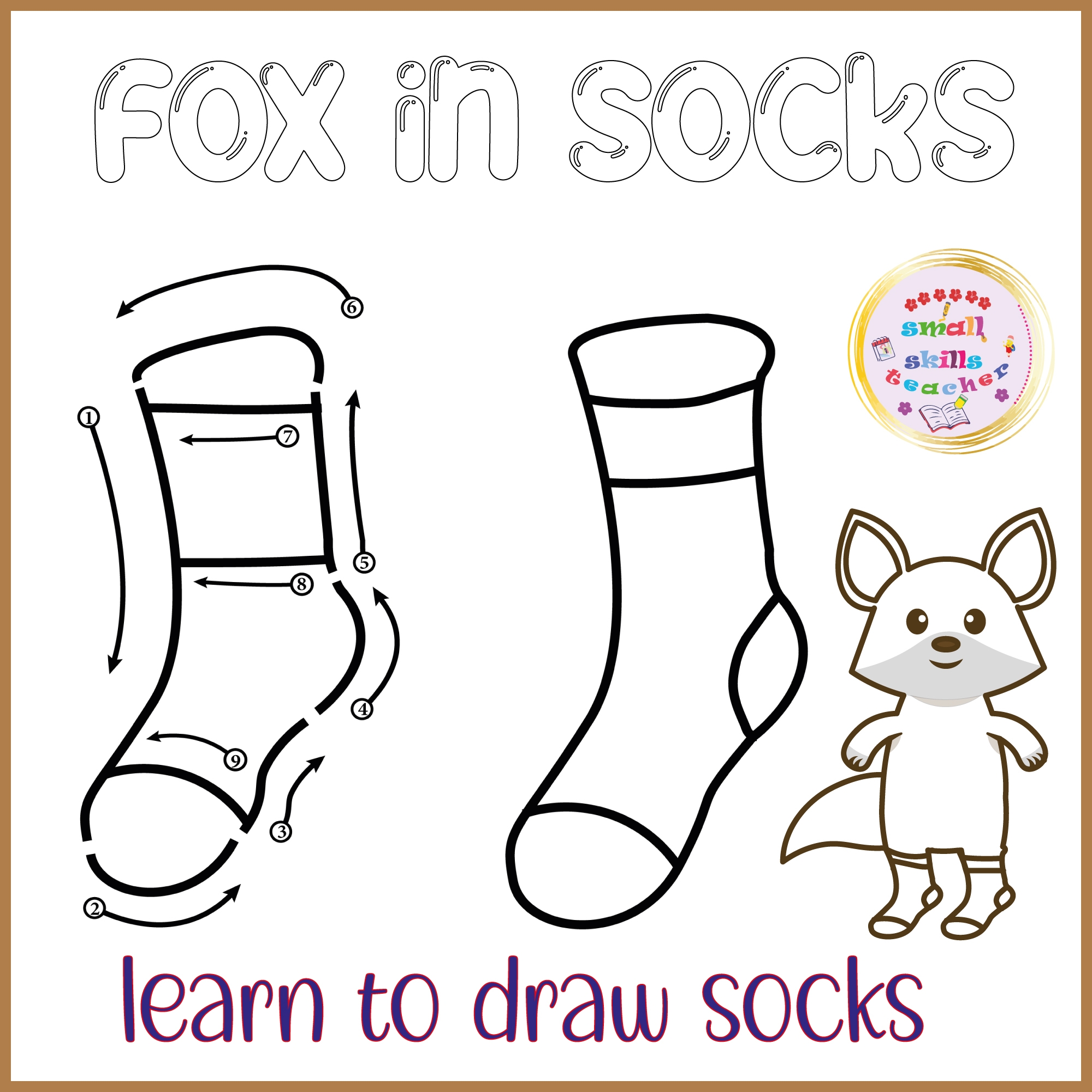 Fox In Socks Learn To Draw Socks Made By Teachers