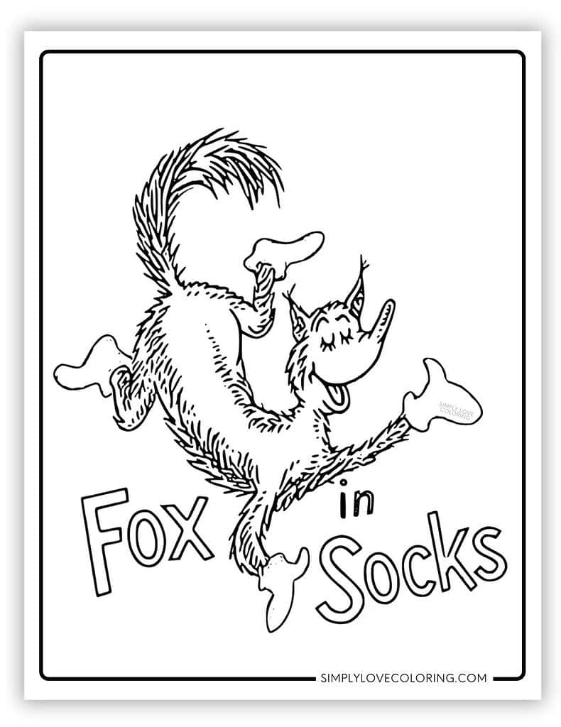 fox in socks printables